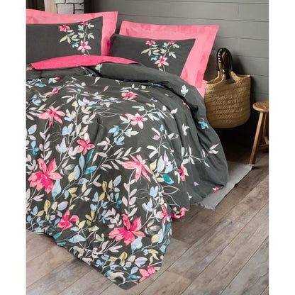 Bedding set - 1 duvet cover 220 x 240 cm + 2 pillowcases 60 x 60 cm - 100% cotton - Pink