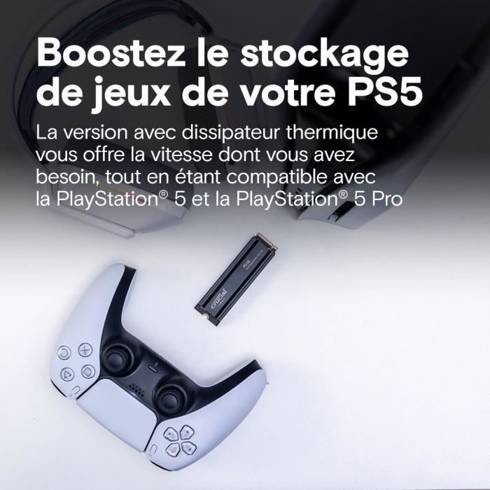 CRUCIAL - P310 - Internal SSD - 4 TB - PCIe Gen4 NVMe M.2 - With heatsink - Read speed up to 7100 MB/s - CT4000P310SSD5