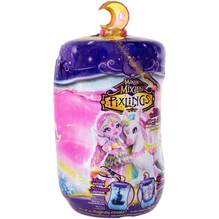 Pixling Unia and Cosmic Doll - MAGIC MIXIES - Doll and unicorn in a bottle, with ingredients
