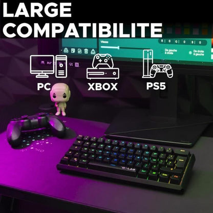 Mechanical Gaming Keyboard - THE G-LAB - KEYZ TALLIUM - Red