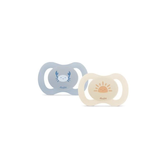 Anatomical pacifier duo - DODIE - 0/2 months - Crab