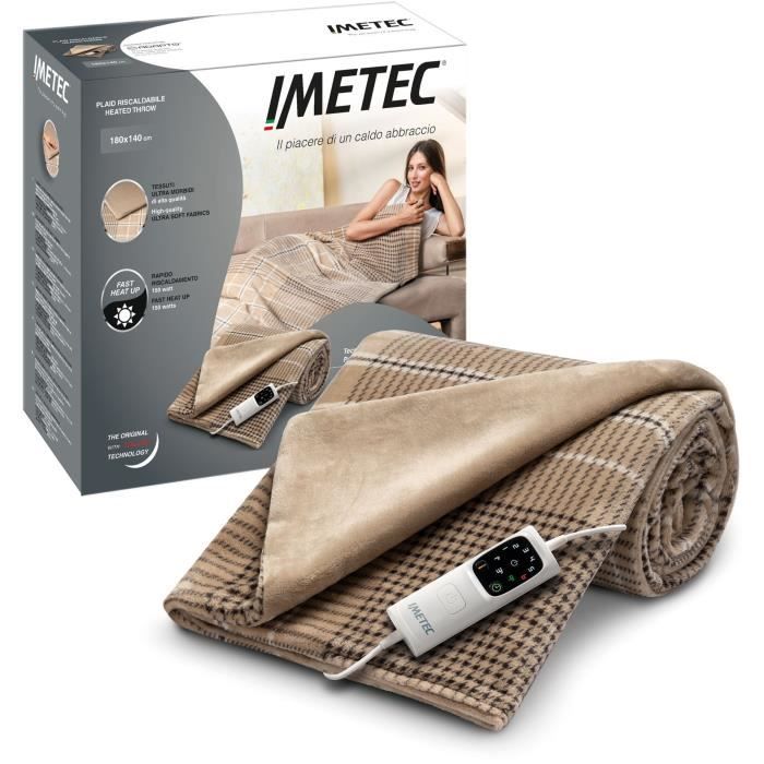 Heated Blanket - Imetec - Heated blanket 180x140 cm - 6 Temperatures - Adapto Anti-Overheating Technology - Washable