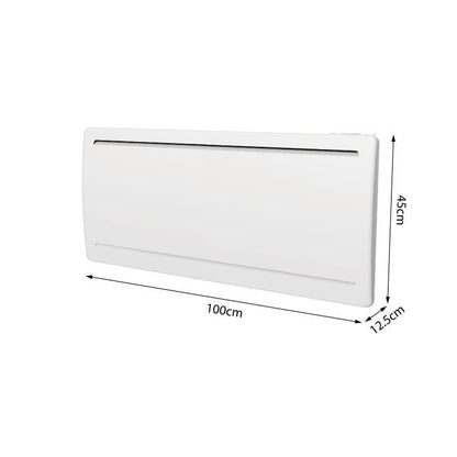 Fixed electric radiator with inertia Ceramic drying 2000W Oceanic Rubis - Galled design - White - NF