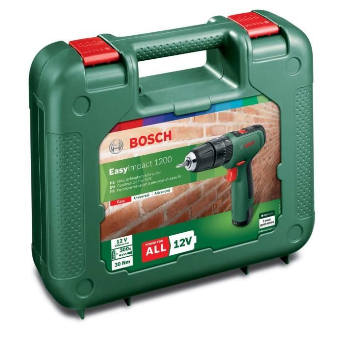 Wireless percussion drill Bosch-Easyimppact 1200 (delivered with 1 battery 18V-5.5ah + charger)
