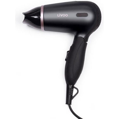 LIVOO DOS175 - Travel hair dryer - 2 speeds - Bi-voltage: 120/230 Volts - Foldable ergonomic handle