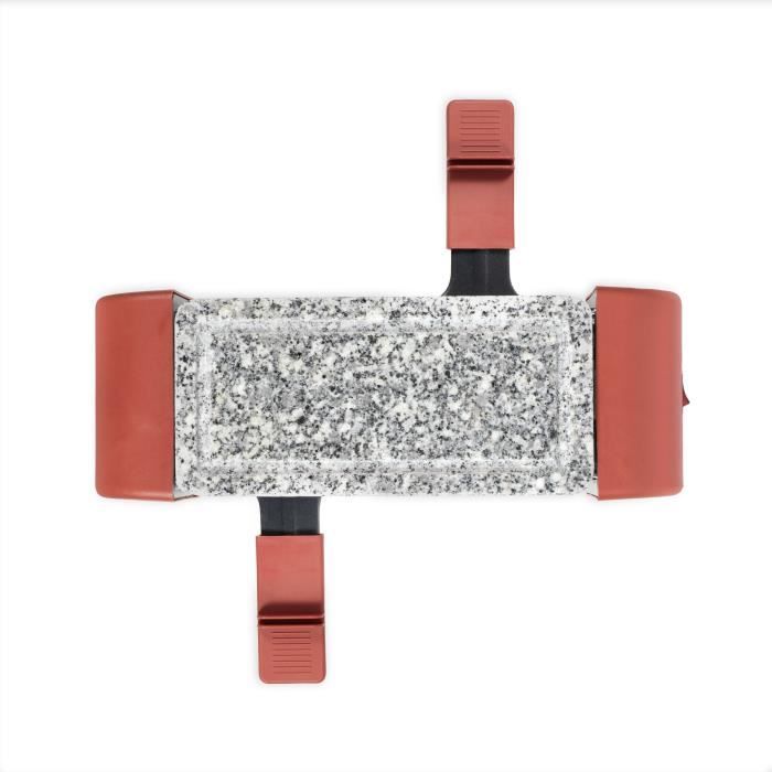 Connectable 2-person raclette - LIVOO - DOC310R - 450W - 2 people - Automatic thermostat - 2 wooden spatulas and 2 fondue pots