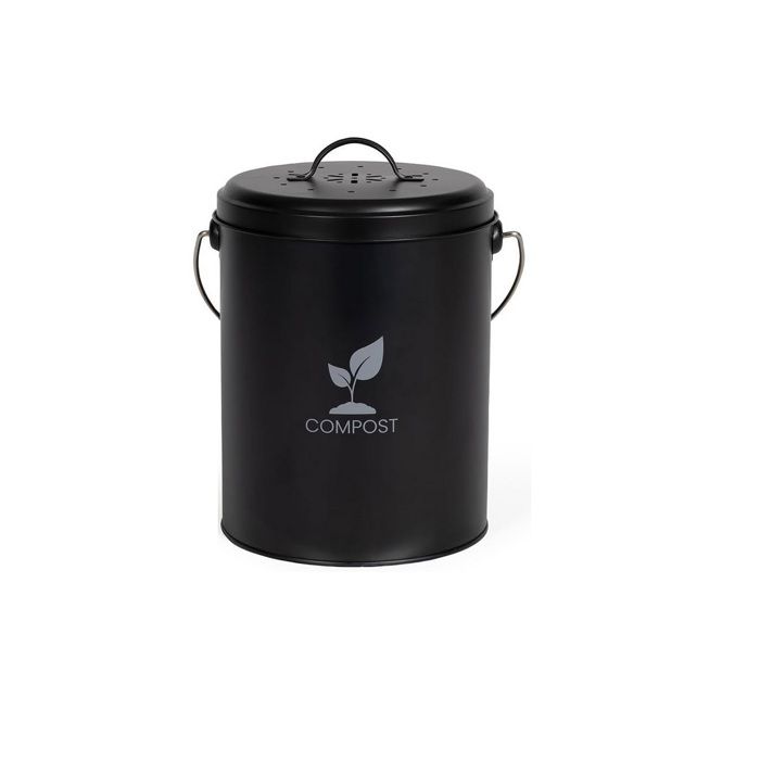 Livoo 6L Black Kitchen Compost Bucket - MES154N