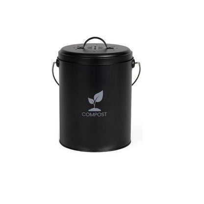 Livoo 6L Black Kitchen Compost Bucket - MES154N