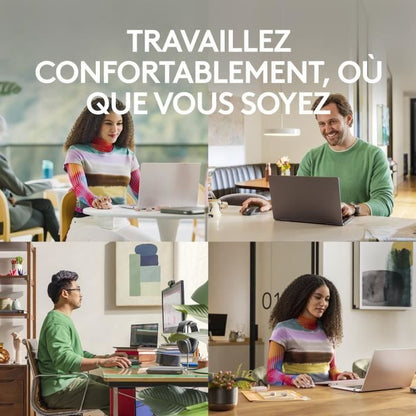 Wireless Mouse - LOGITECH - MX Anywhere 3S - Bluetooth - Silent Clicks - 6 buttons - Light gray