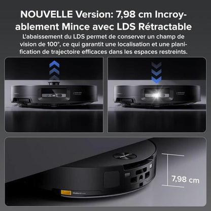 ROBOROCK Saros 10 Black - Robot Vacuum Cleaner - 22,000 Pa - DuoDivide Anti-Tangle - Ultra-thin Design - FlexiArm Brush