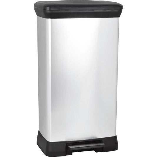 CURVER | 50L pedal bin, Metal look, recycled plastic