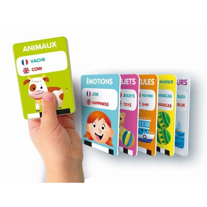 CLEMENTONI - My first 100 words Bilingual - Educational toys - 2 game modes: Quiz and discovery - Sounds and nursery rhymes