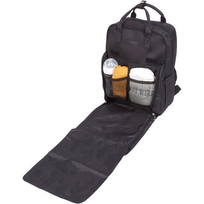 Diaper bag - TINEO - Backpack shape - Quilted - Black