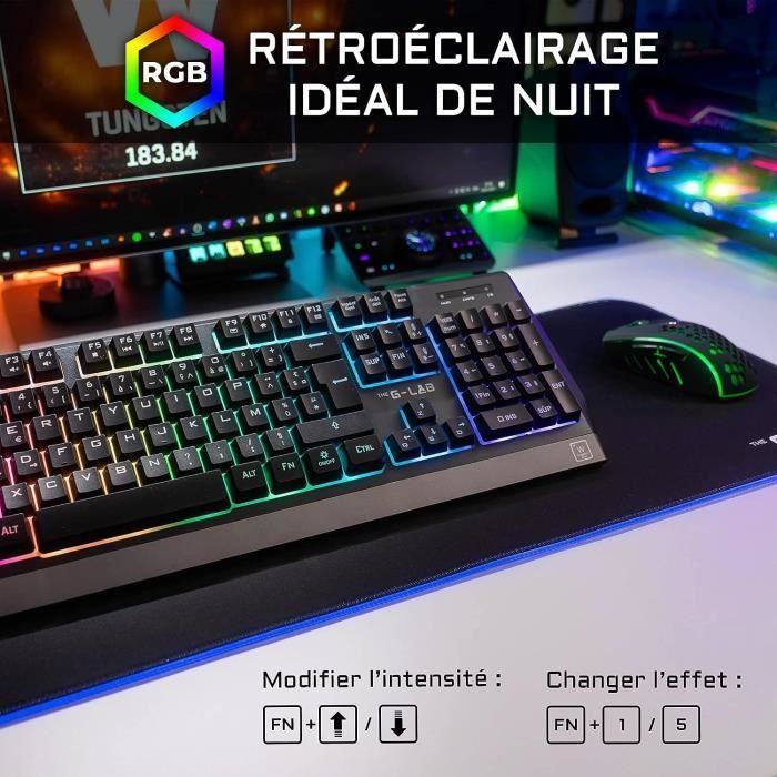 Wireless Gaming Pack - Keyboard + Mouse - French