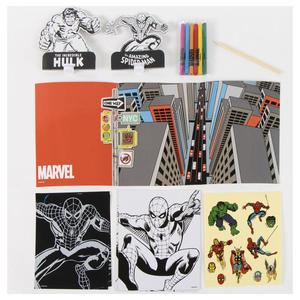 Marvel Spiderman Colouring backpack set