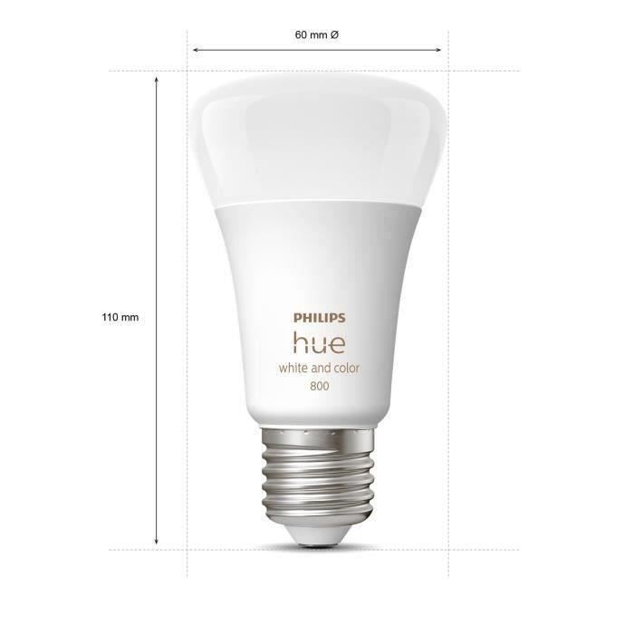 Philips Hue White & Color Atmosphere LEDs connected E27 - Bluetooth compatible