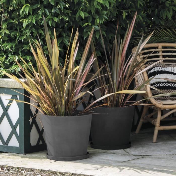 Flower pot - DEROMA - Origin - 49 L - Grey