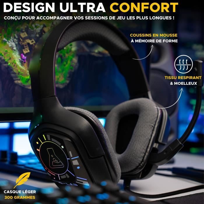 Wired Gaming Headset - The G-Lab - KORP COBALT 7.1 - 7.1 Surround Sound - USB - RGB
