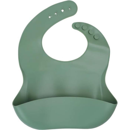 SET OF 2 SILICONE BIBS 1 CACTUS GREEN + 1 HONEY YELLOW