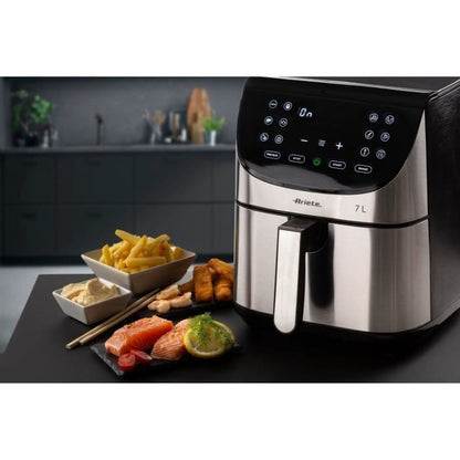 ARIETE digital oil-free fryer - brushed stainless steel - XXL 2 kilos - Model 4628