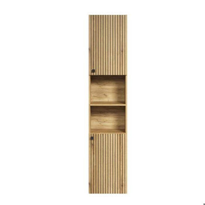 Bathroom column - Oak decor - L40 x H186 x D31cm - PURE BLISS