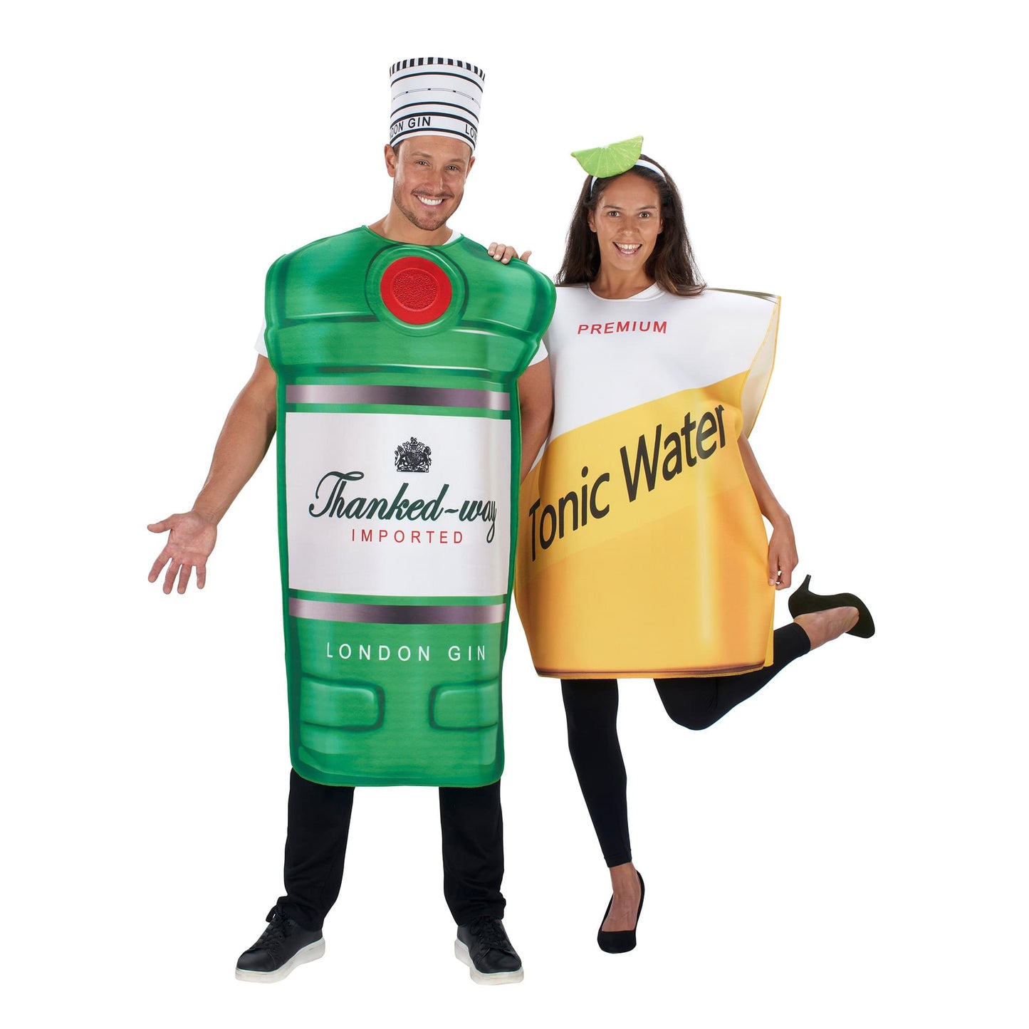 Gin and Tonic Adult 2 in 1 Couples Costume | One Size