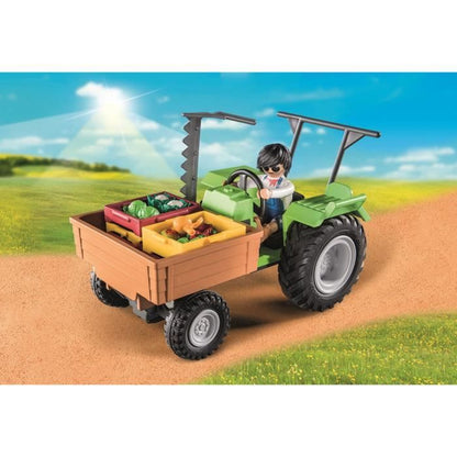 Playmobil - 71249 - Country the farm - Tractor with trailer