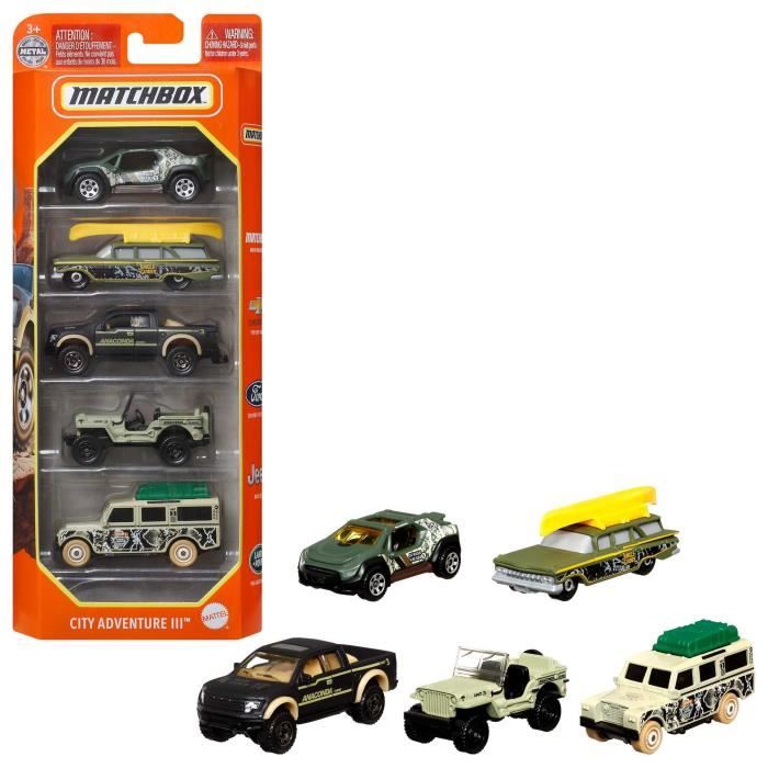 MATCHBOX Pack of 5 vehicles - C1817 - Small Cars - 3 years and +