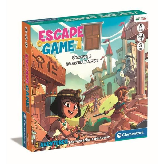 Clementoni - Escape Game travel through time - 3 adventures - Ages 8 and up