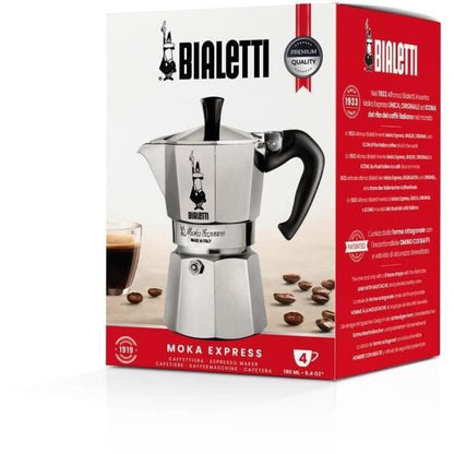 Italian coffee maker Bialetti - Moka Express - Aluminum - 4 cups