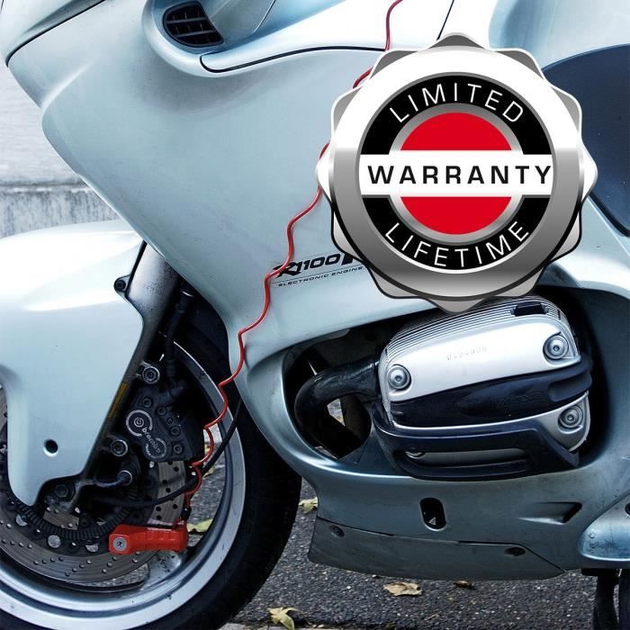 Master Lock 8303EURDPS Motorcycle Anti-Theft Device - Red Disc Lock 80mm