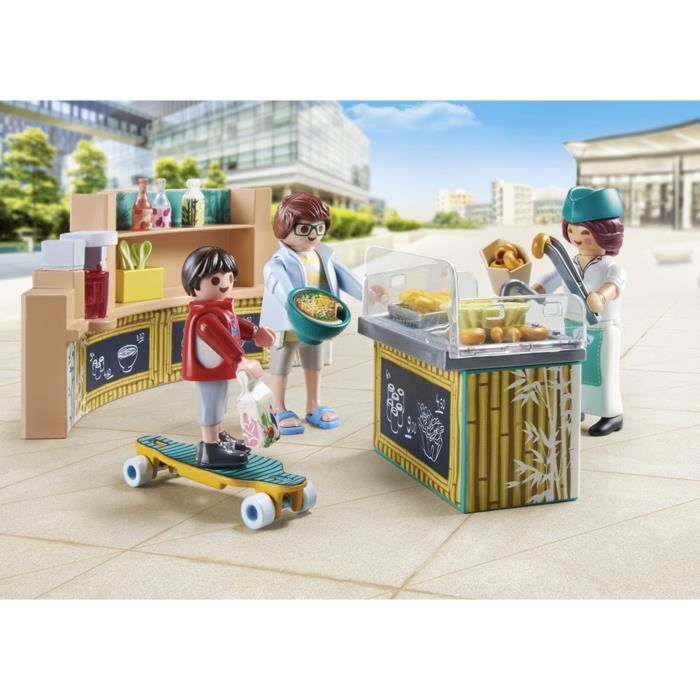 PLAYMOBIL 71538 Fast Food Stand, My Life, 54 pieces, Ages 5 and up