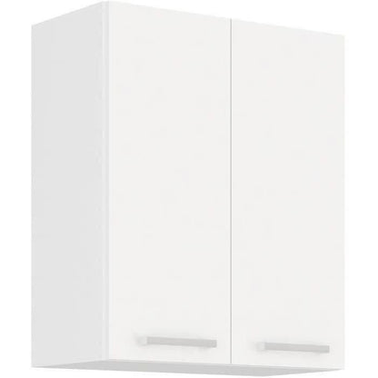 ATLAS Tall unit with 2 doors - White decor - L60 cm