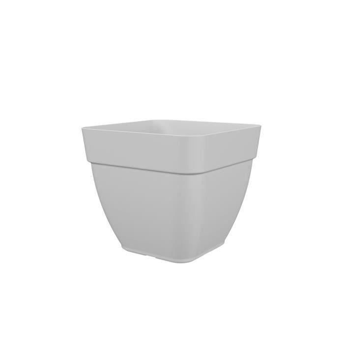 Flower pot and square plants Capri Campana - Plastic - 37x37 cm - White - Artevasi