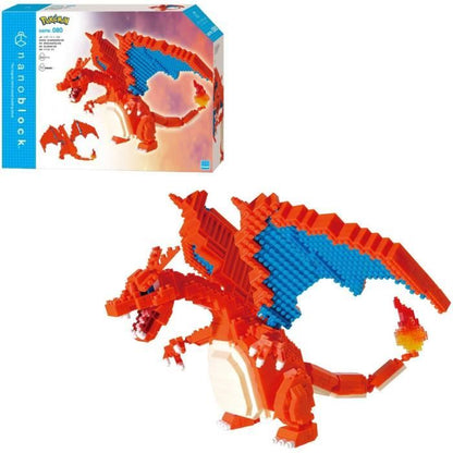 Pokémon Charizard Figure - BANDAI - Nanoblock - 860 Piece Brick Figure - Construction Kit - NBPM80