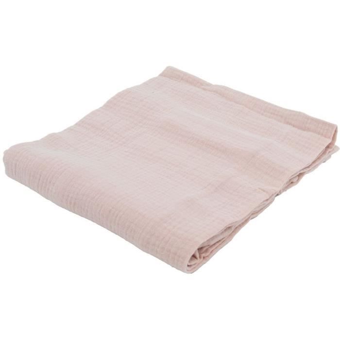Maxi swaddle - Printed - 100x100 cm - Old pink