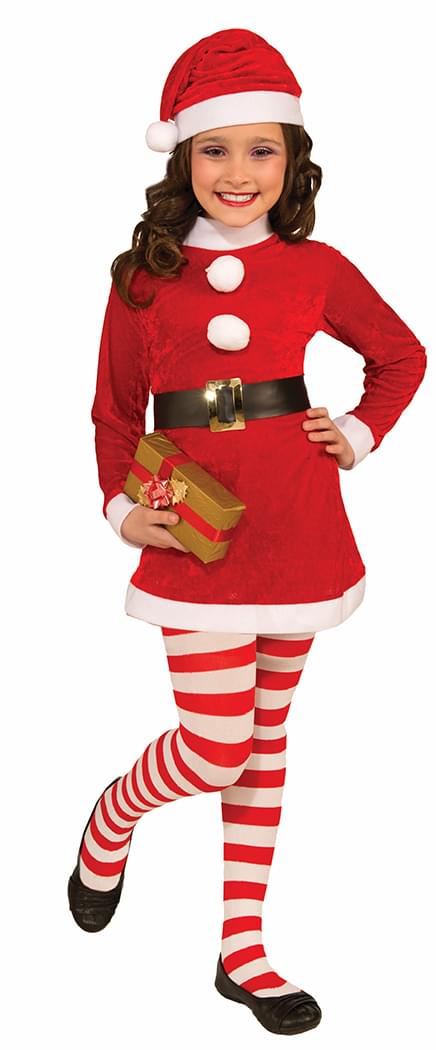 Red And White Striped Tights Christmas Costume Accessory Child Large