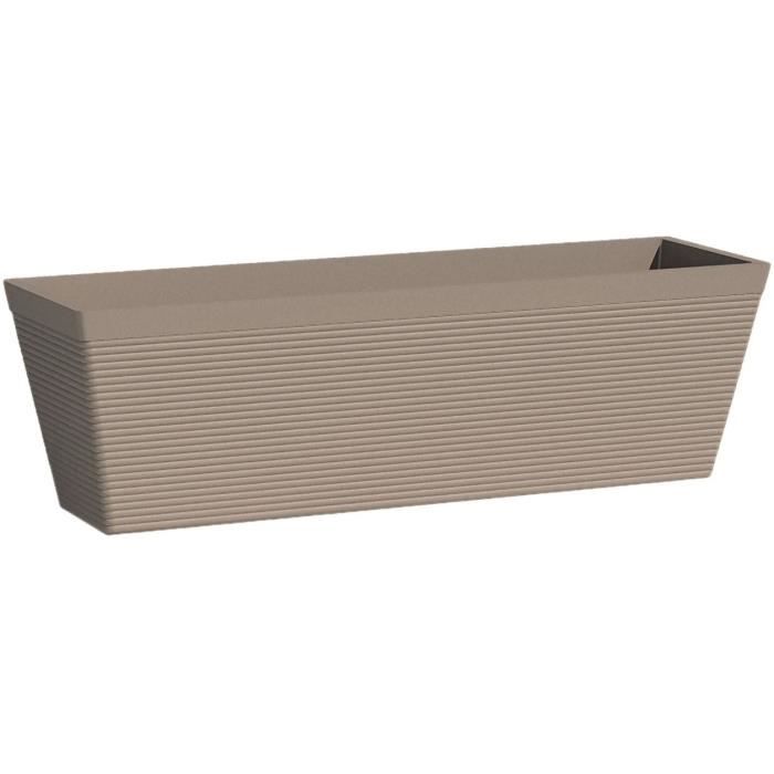 Planter - GARDEN ID - Green Care Impact Taupe - 50 x 16 x 16 cm - 10-year guarantee - 100% recycled - UV/frost resistant