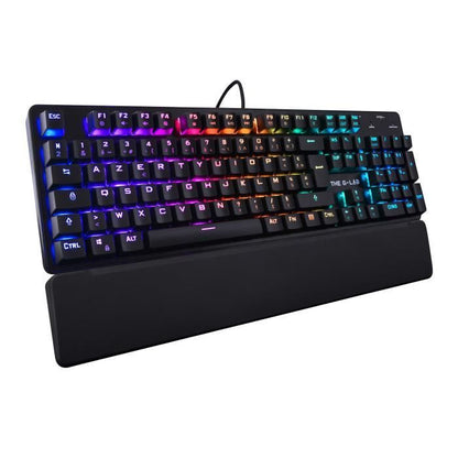 THE G-LAB KEYZ RUBIDIUM MECHANICAL KEYBOARD RED SWITCH AND RGB COMPLETELY CUSTOMIZABLE WITH WRIST REST