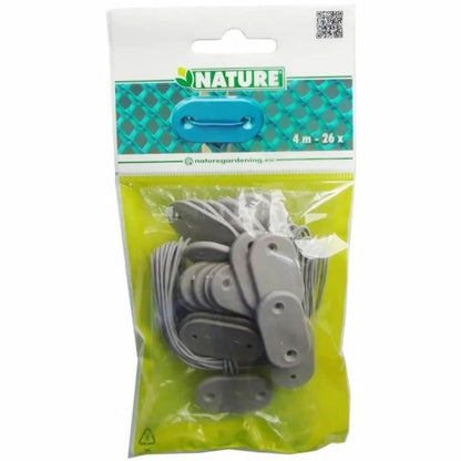 Nature Garden Fence Fixing Kit 27 pcs Gray