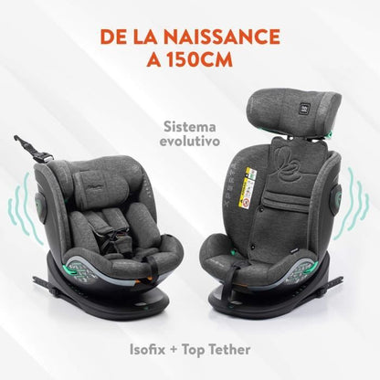 Car seat - BABYAUTO - XPERTA BLACK LINE - From birth to 12 years - 0-36 kg - I-Size - ISOFIX - 360° swivel - ECE R129