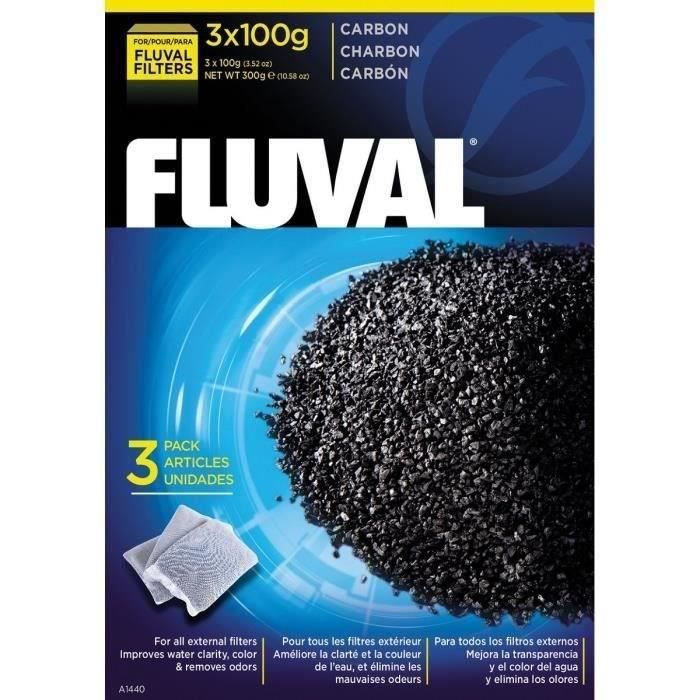 FLUVAL Set of 3 coals 100 g - For aquarium