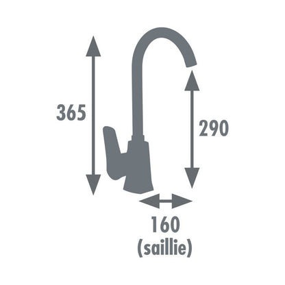 ROUSSEAU Kitchen mixer tap Orys - Without hand shower - Chrome