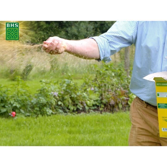 Lawn - BHS - Espace Nature 1kg | 40m² | Rich in protein, fast, homogeneous | Outdoor animal welfare.