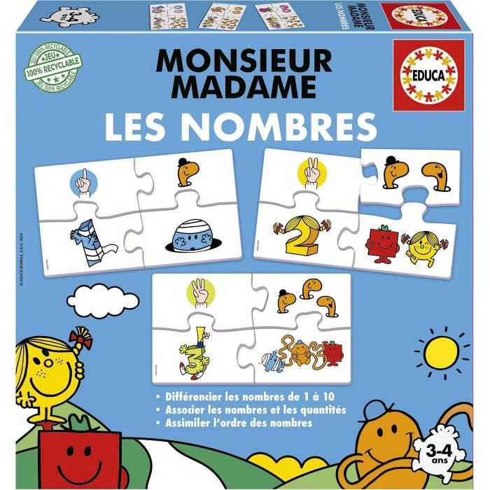 Learning game - EDUCA - Mr. Men and Women - Numbers