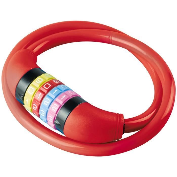 Kids bike lock - BURG WACHTER - 210 C 65 KIDS - Color, code, 65 cm, 10 mm steel