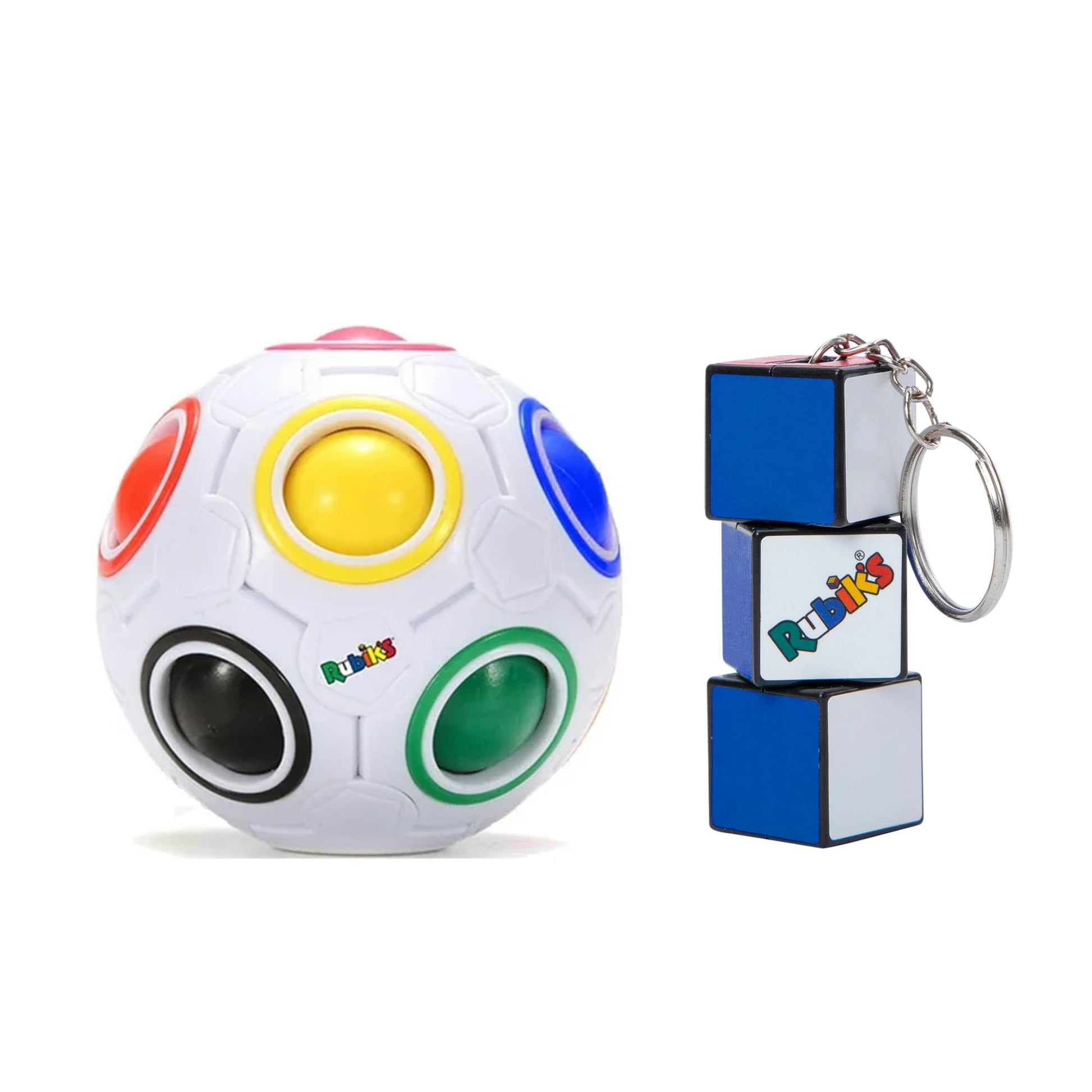 Rubiks 2 Piece Gift Set | Rainbow Ball | Twist Keychain