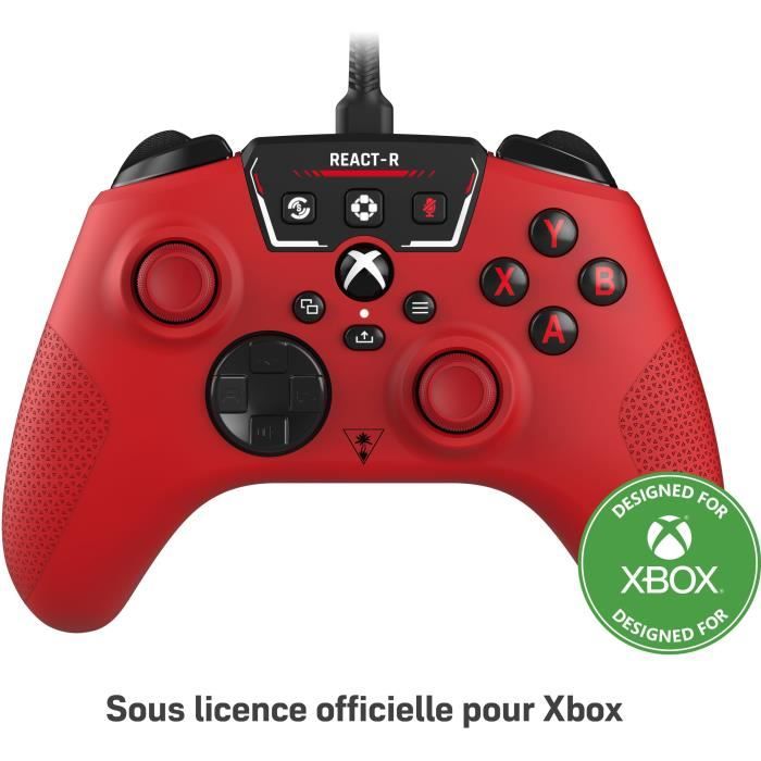 Wired game controller - TURTLE BEACH - REACT-R - Red - Xbox & Windows