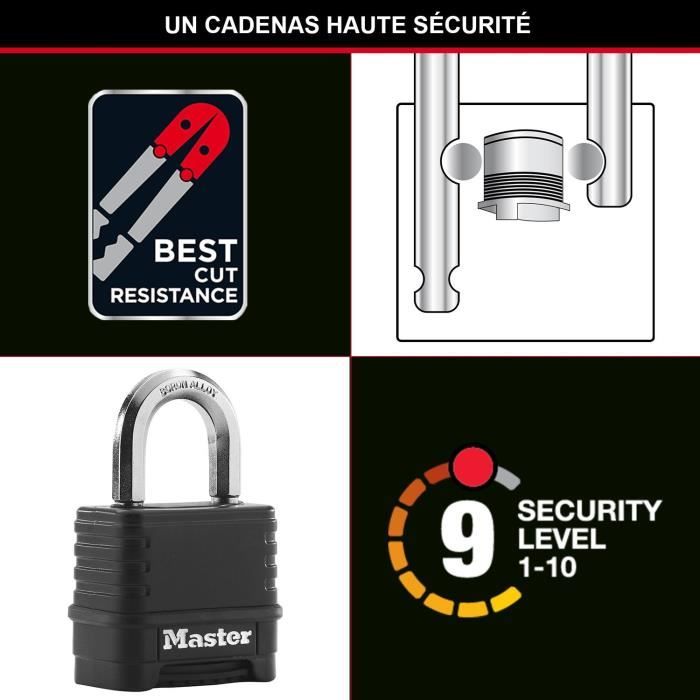 MASTER LOCK High Security Padlock [Combination] [Zinc] [Exterior] M178EURD