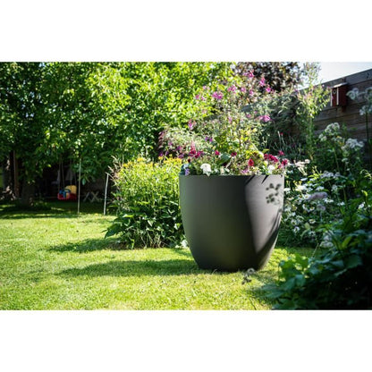 Flowerpot - GARDEN ID - Phoenix Anthracite - 60 x 56 cm - 100% Recycled and Recyclable - Frost and UV Resistant - For Outdoors